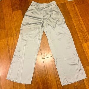 Abercrombie & Fitch Curve Love Wide Leg Silk Pants Size 10
